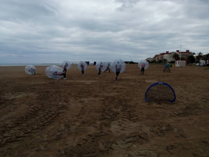 Victor's bachelor party in denia with bubble football