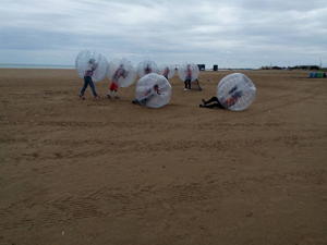 Victor's bachelor party in denia with bubble football